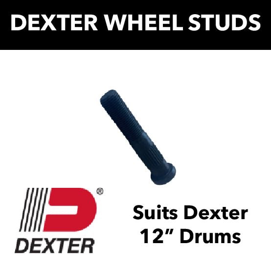 DEXTER 12 INCH DRUM WHEEL STUD (Single Stud) – R&M Trailer Spares