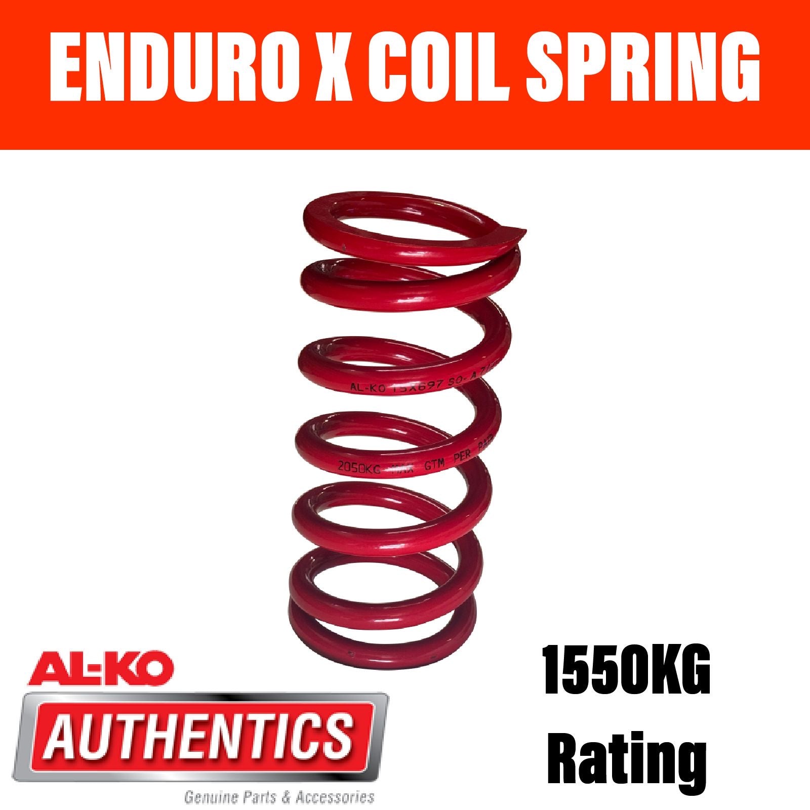 ENDURO X Coil Spring 1550kg GTM Rating per pair